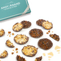 Andy Anand Dark Chocolate Florentine Biscuit Cookies, Orange & Almond, 24 pc – Imported from France, Gourmet Birthday & Holiday Gift Box