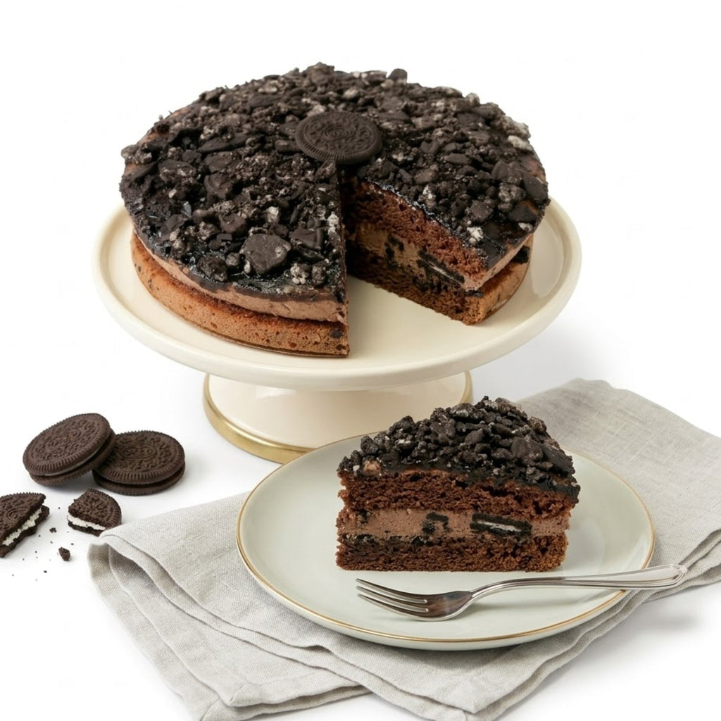 Andy Anand Gluten-Free Cookies & Cream Cake, 9-Inch, 2 lb – Hand-Baked, All-Natural, No Preservatives, Birthday & Celebration Gift Box
