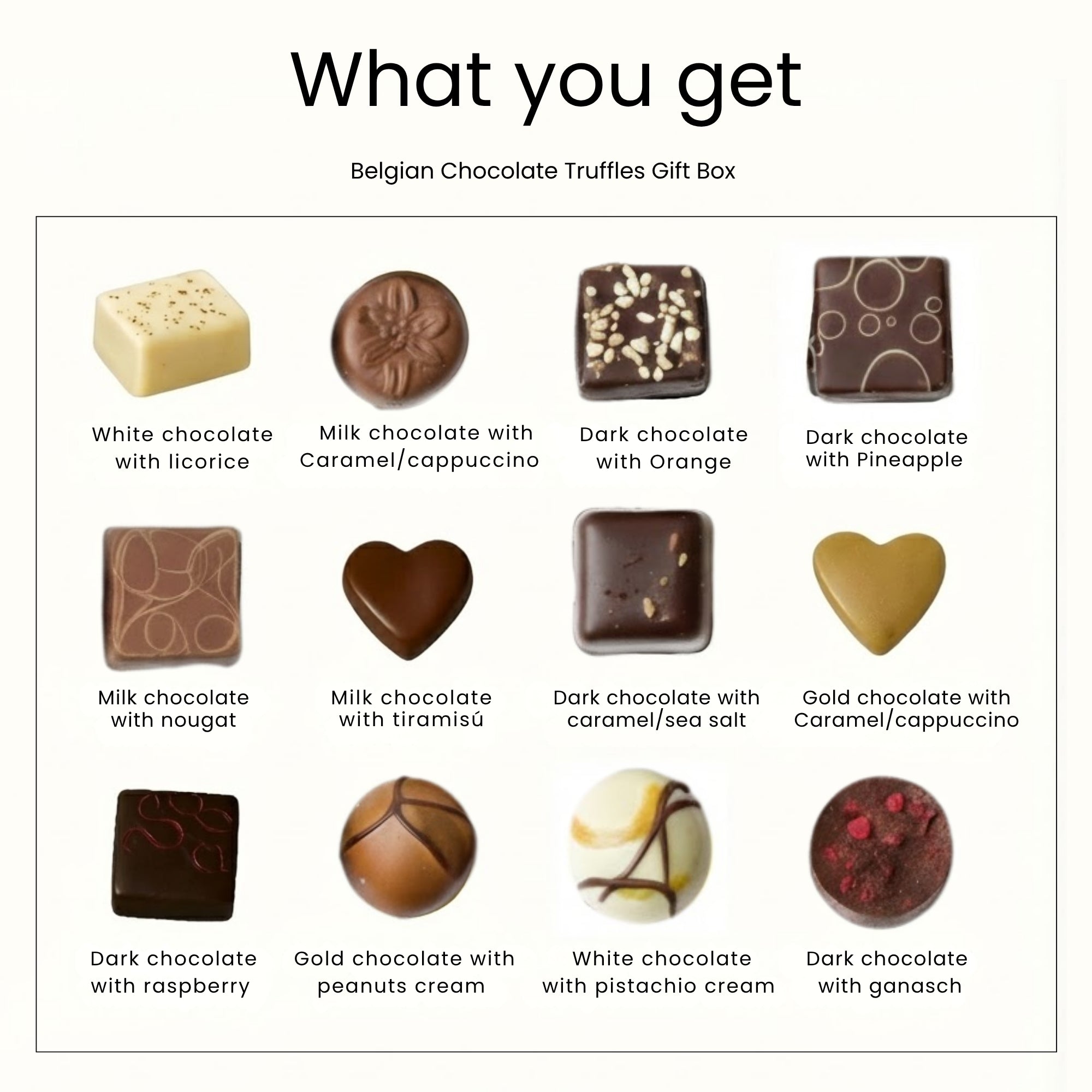 Andy Anand Gourmet Velvet Belgian Chocolate Bonbons Gift Box, 25 pc – Assorted Bon Bon Collection, European Craftsmanship, Birthday & Holiday Gift