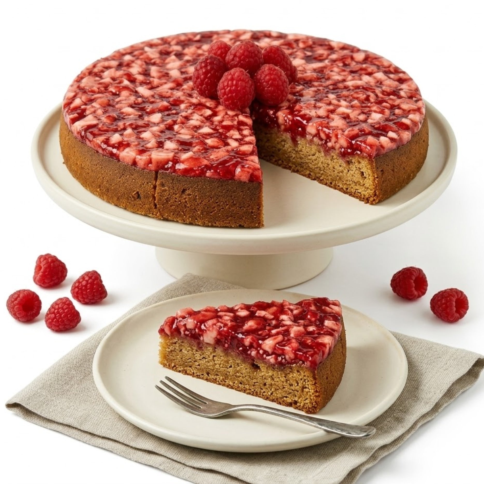 Andy Anand Sugar-Free Keto Raspberry Cake, 9-Inch, 2 lb – Handcrafted, Low-Carb, Diabetic-Friendly, Health-Conscious Birthday & Holiday Gift