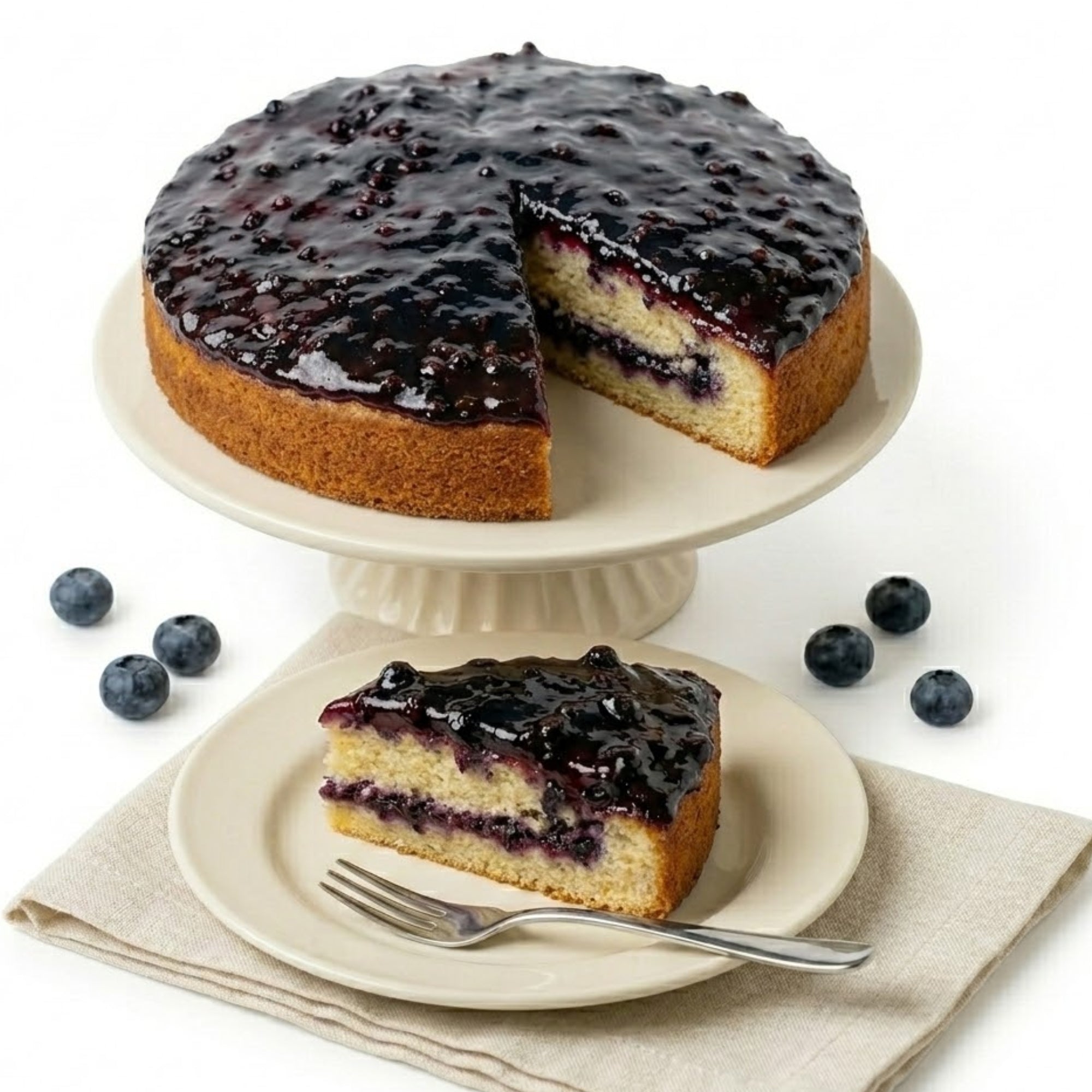 Andy Anand Traditional Blueberry Cake, 9-Inch, 2 lb – Fresh Bakery Dessert, Real Blueberries, Gourmet Birthday & Celebration Gift Delivery