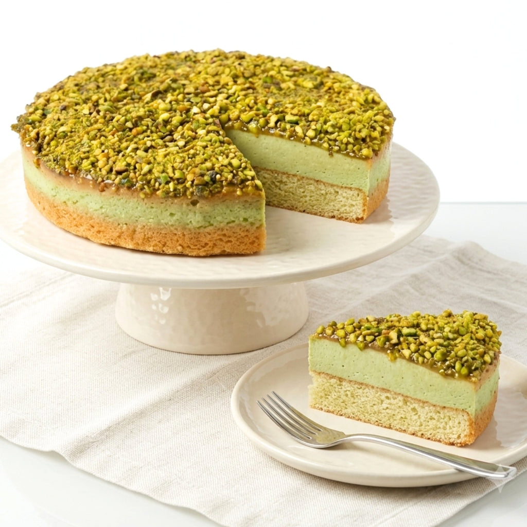 Andy Anand Sugar-Free & Gluten-Free Caramel Pistachio Cheesecake, 9-Inch – Diabetic-Friendly, Cream Cheese, Birthday & Holiday Gift Box