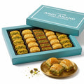 Andy Anand Sugar-Free Turkish Baklava, 26 pc, 8.8 oz – Pistachio, Walnut & Hazelnut, Flaky Phyllo, Diabetic-Friendly Birthday Gift Box