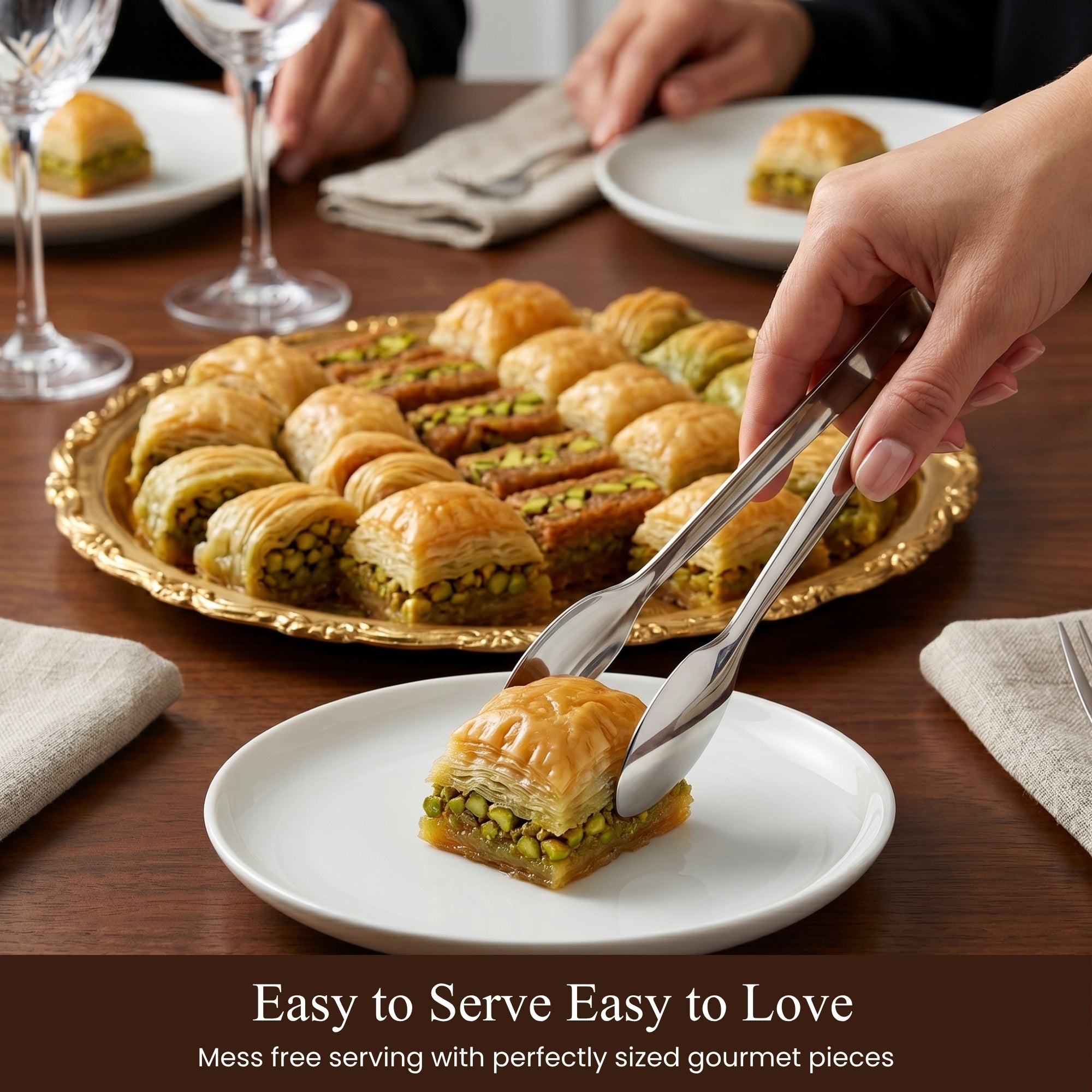 Andy Anand Sugar-Free Turkish Baklava, 26 pc, 8.8 oz – Pistachio, Walnut & Hazelnut, Flaky Phyllo, Diabetic-Friendly Birthday Gift Box