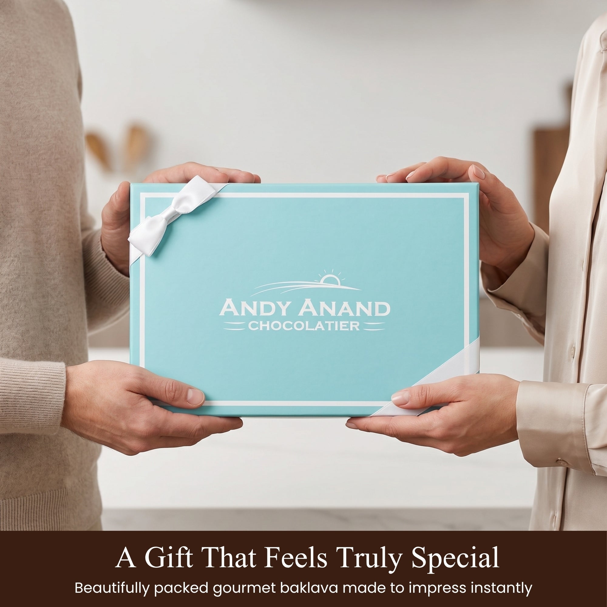 Andy Anand Sugar-Free Turkish Baklava, 26 pc, 8.8 oz – Pistachio, Walnut & Hazelnut, Flaky Phyllo, Diabetic-Friendly Birthday Gift Box