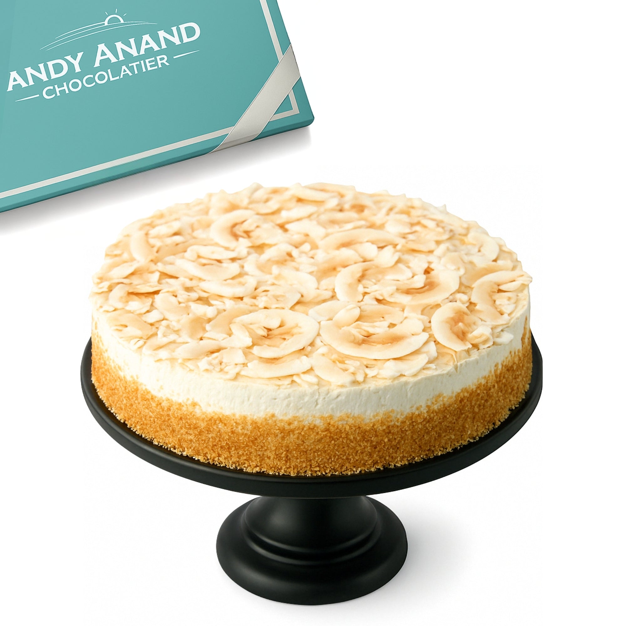 Andy Anand Lemon Coconut Cake, 9-Inch, 2.9 lb – Vegan Gluten-Free & Dairy-Free, Fresh Meyer Lemon & Toasted Coconut, Birthday & Holiday Gift