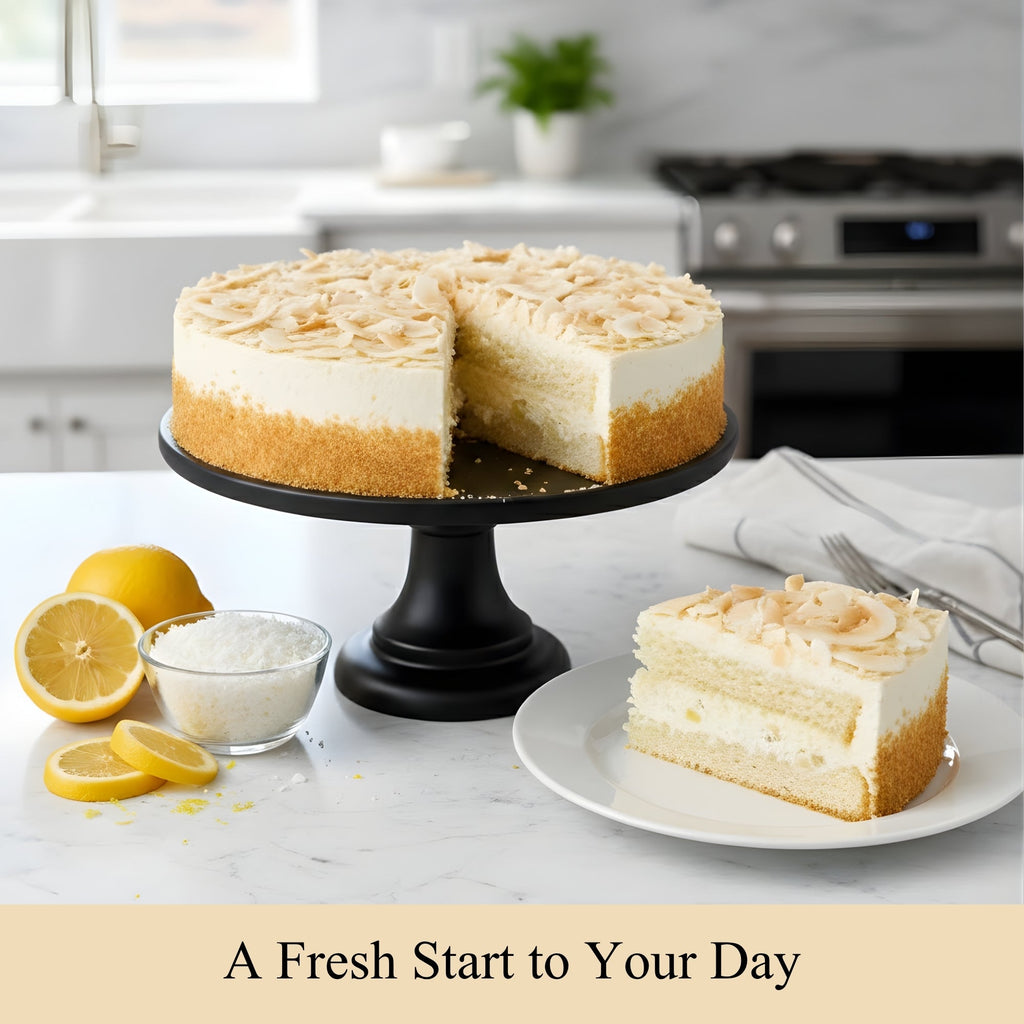 Andy Anand Sugar-Free Coconut Lemon Mousse Cake, 3 lb – Keto & Diabetic-Friendly, Freshly Baked, No Preservatives, Birthday Gift Box