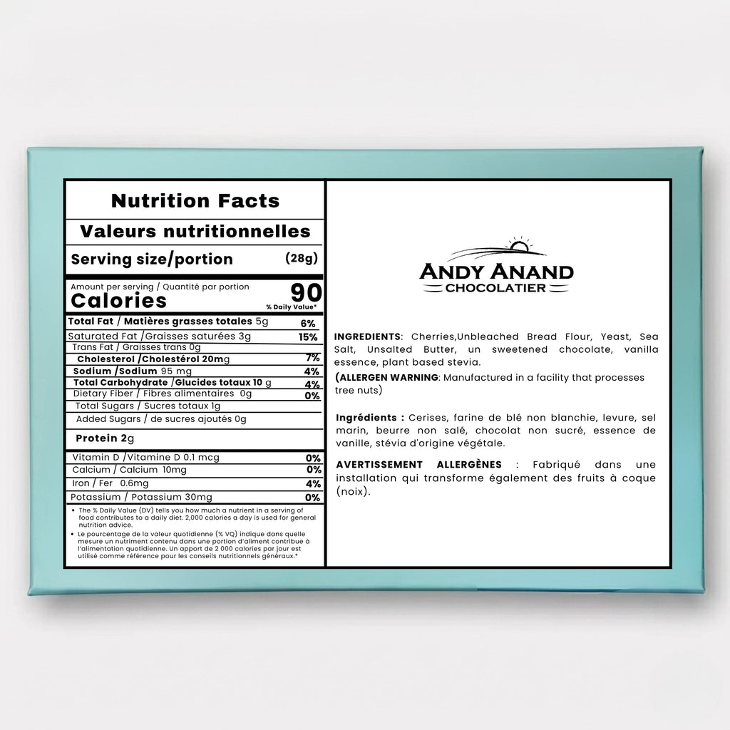 Andy Anand Sugar-Free Cherry Chocolate Croissant Cake, 2.5 lb – Keto & Diabetic-Friendly, Flaky Laminated Pastry, Birthday Gift Box