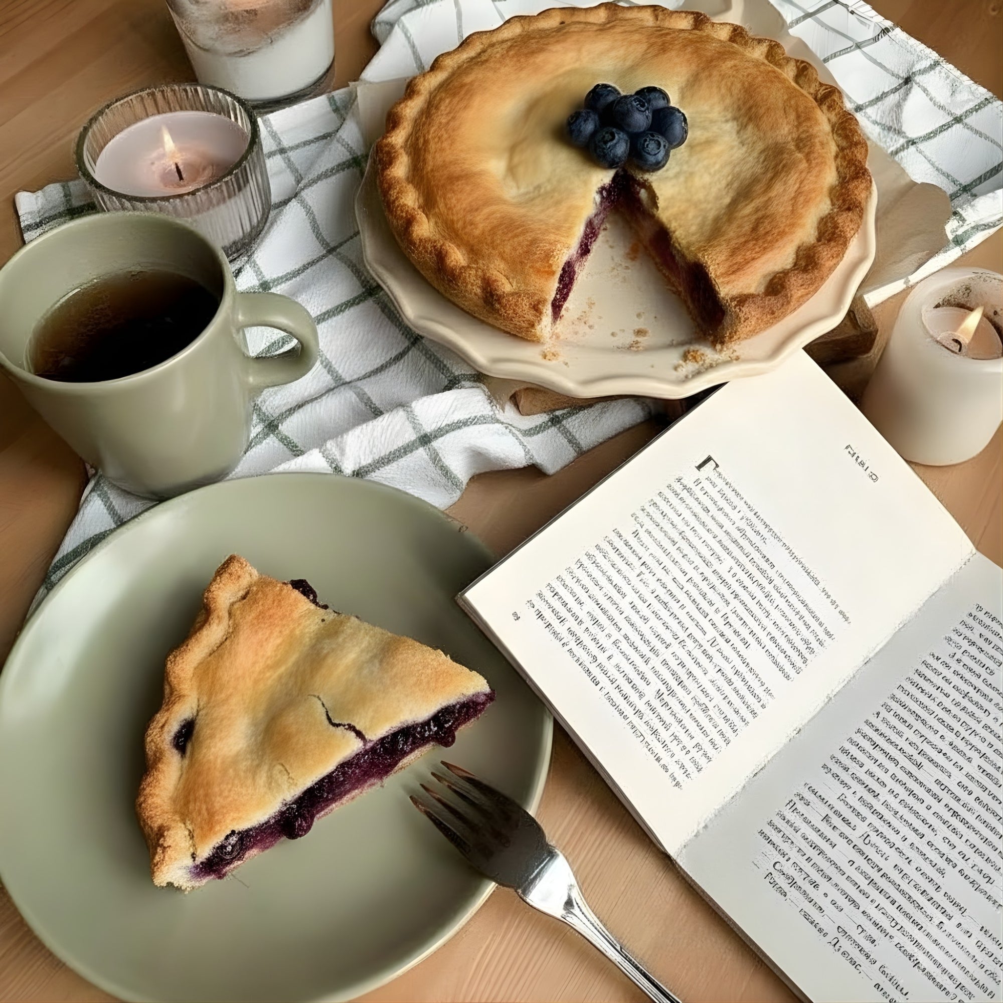 Andy Anand Sugar-Free Blueberry Pie, 2.9 lb – Keto & Diabetic-Friendly, Whole Blueberries, Flaky Crust, No Added Sugar, Birthday Gift Box