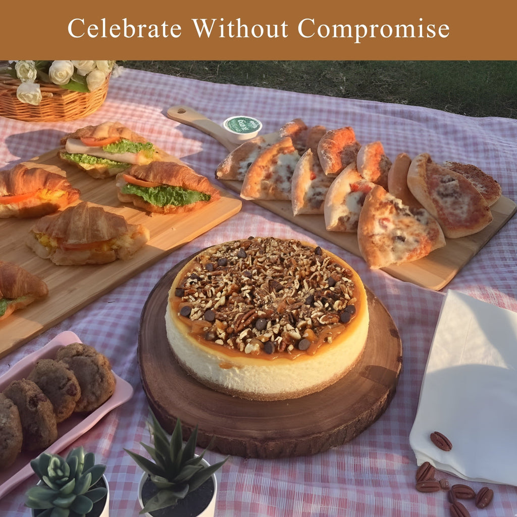 Andy Anand Turtle Cheesecake, 9-Inch, 2 lb – Caramel, Chocolate Chips & Nuts, California Cream Cheese, No Preservatives, Birthday Gift Box