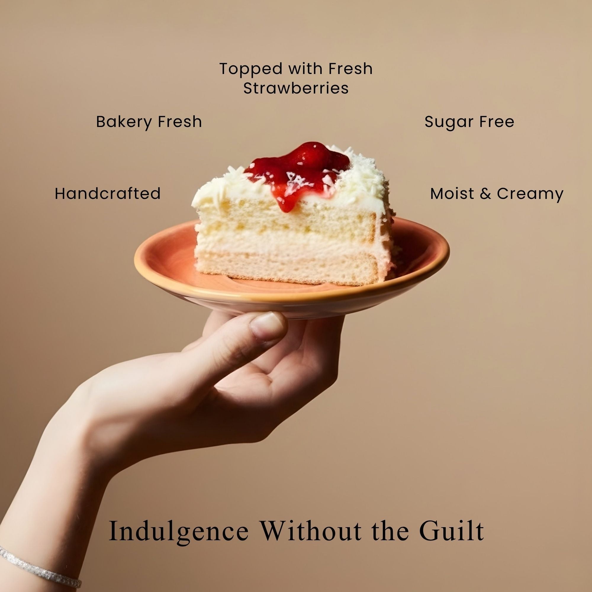 Andy Anand Sugar Free Swedish Strawberry Cream Cake (Jordgubbstårta), 2.5 lbs – Diabetic Friendly, No Sugar Added, Fresh Strawberries & Whipped Cream, Traditional Scandinavian Celebration Dessert