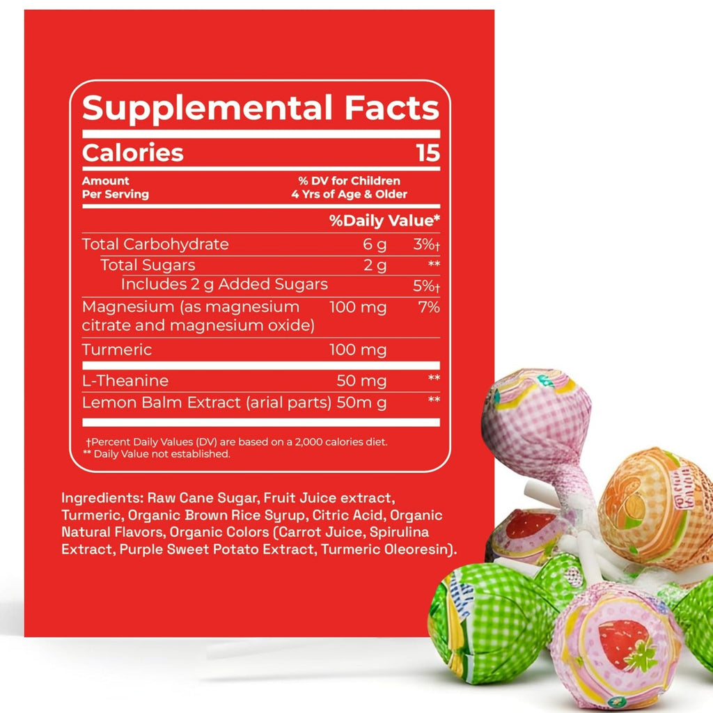 Andy Anand Magnesium Lollipops & Sweet-Calm Combo, 29 ct, 8.8 oz – Real Fruit Juice, Keto, Kids Support, Birthday Gift Box