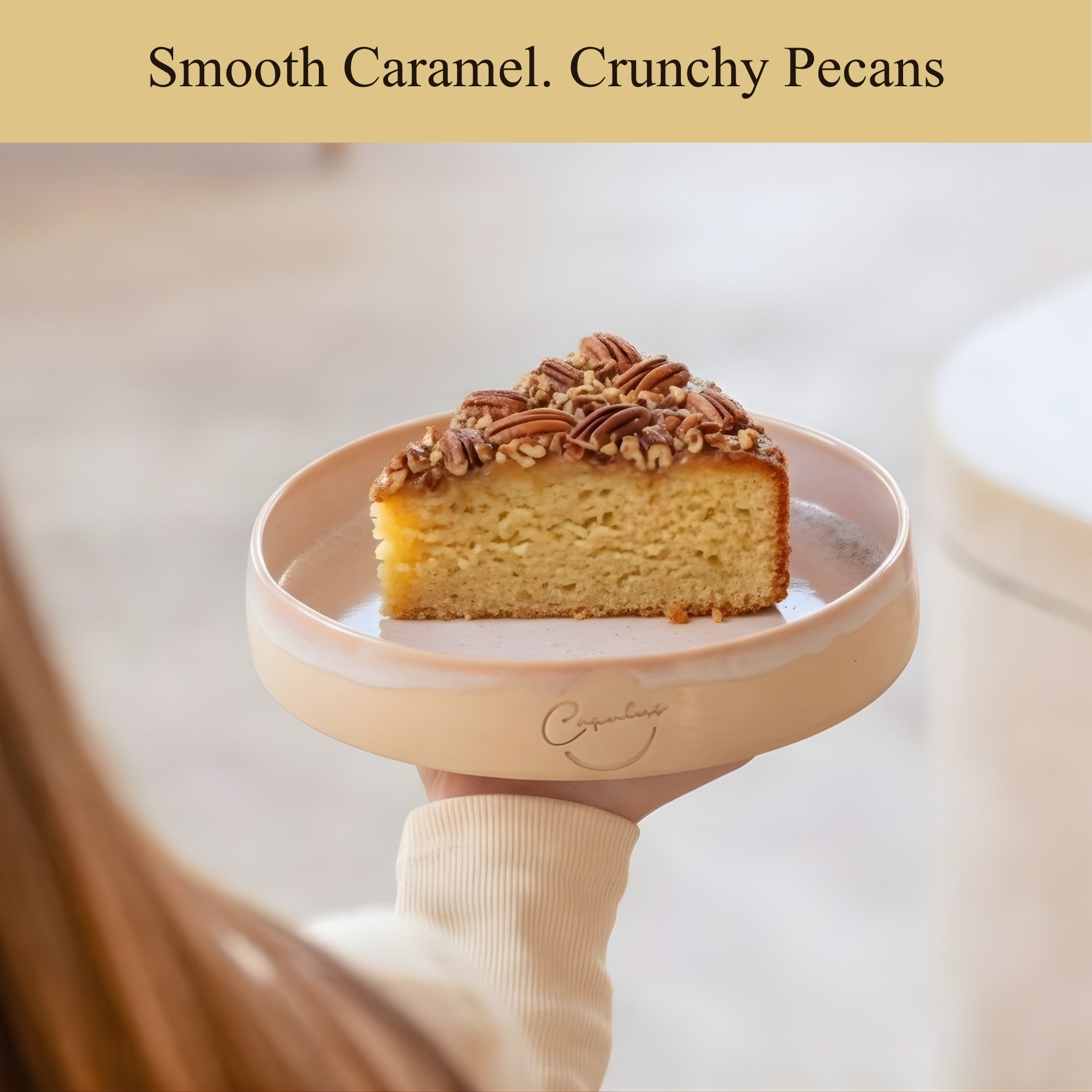 Andy Anand Caramel Pecan Cake, 9-Inch, 2.8 lb – Hand-Baked, Toasted Pecans, Caramel Drizzle, No Preservatives, Birthday & Holiday Gift