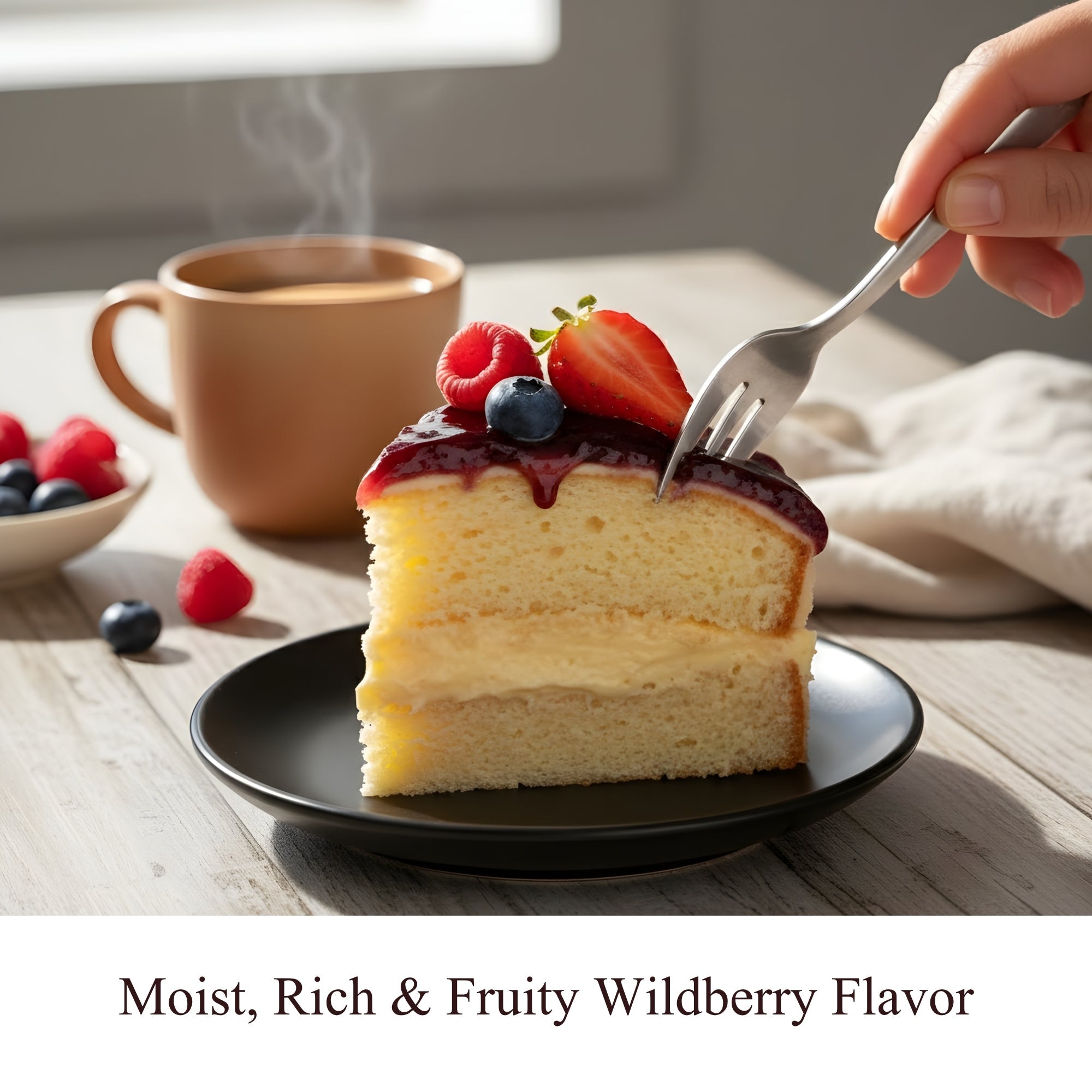Andy Anand Sugar-Free Wild Berry Cake, 2.5 lb – Keto & Diabetic-Friendly, Mixed Berries, Moist Sponge, No Preservatives, Birthday Gift Box