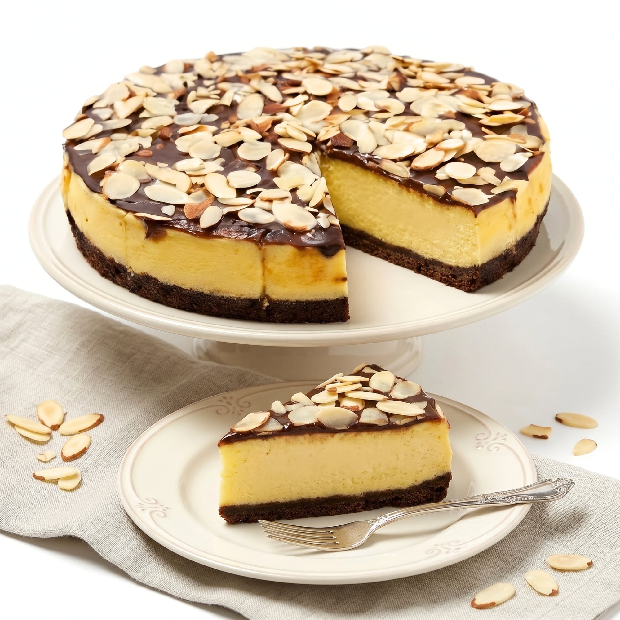 Andy Anand Fudge Brownie Cheesecake, 9-Inch, 2.8 lb – Halal, Real California Cream Cheese, No Preservatives, Birthday & Holiday Gift Box