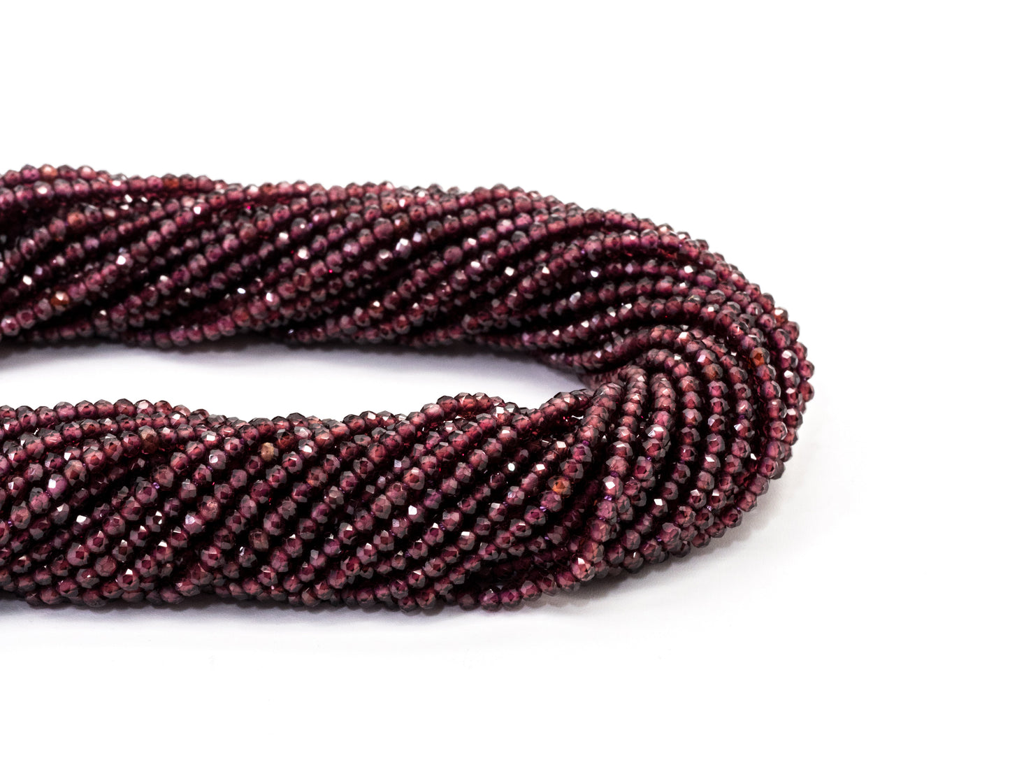 Top Quality Faceted Brazilian Garnet Rondelle Beads, 2x3mm/2x4mm, SKU#U107