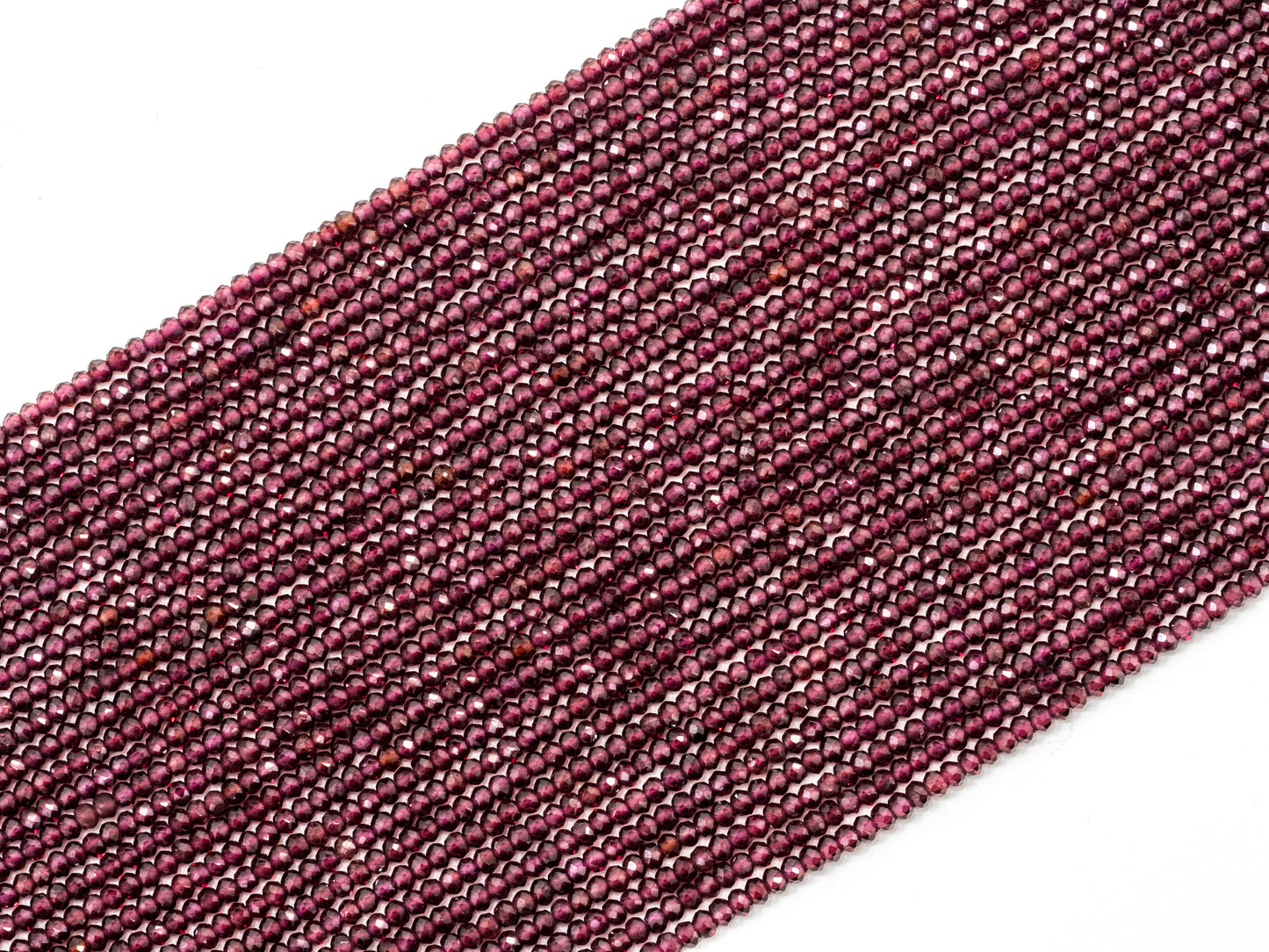 Top Quality Faceted Brazilian Garnet Rondelle Beads, 2x3mm/2x4mm, SKU#U107