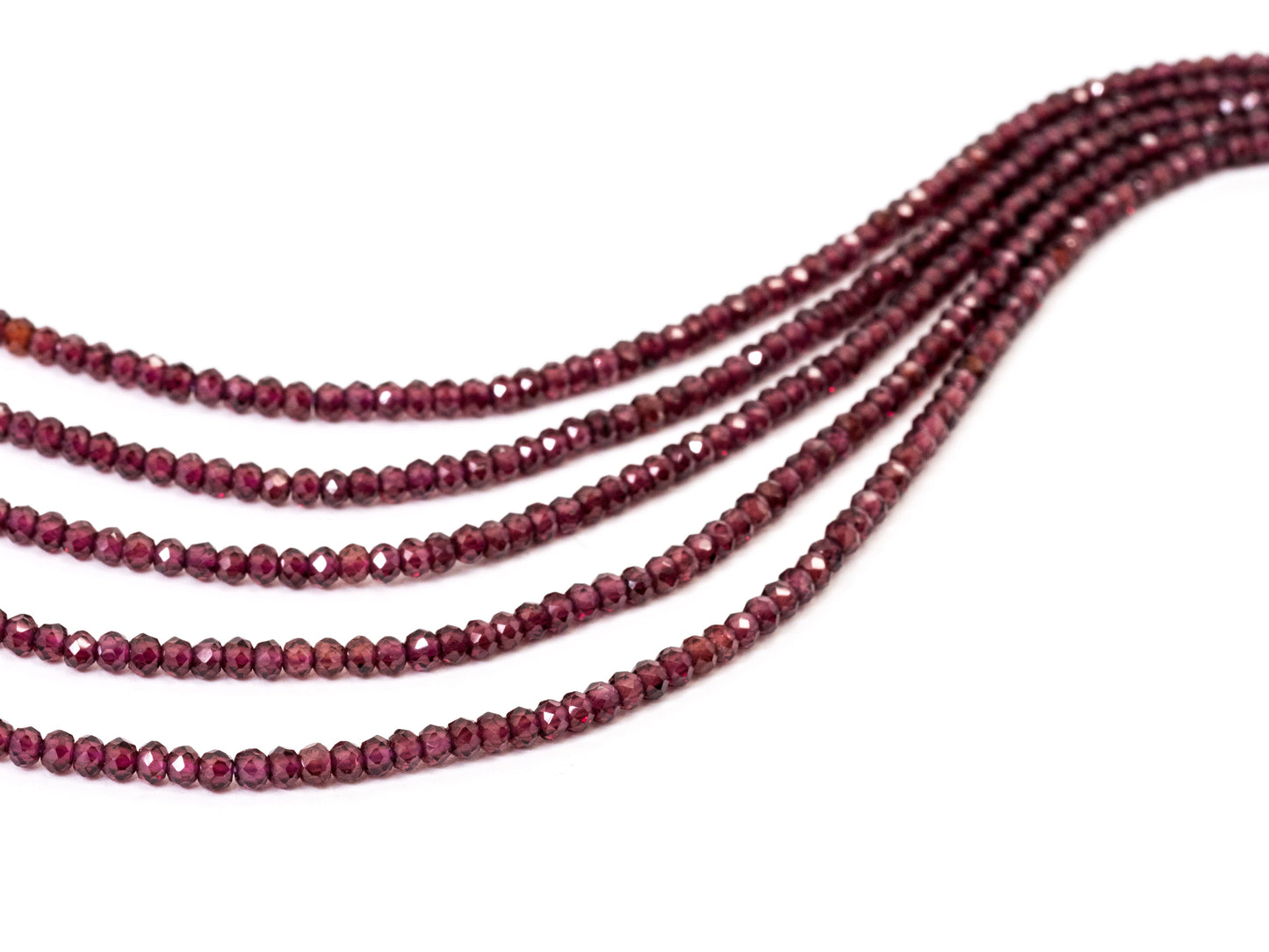 Top Quality Faceted Brazilian Garnet Rondelle Beads, 2x3mm/2x4mm, SKU#U107