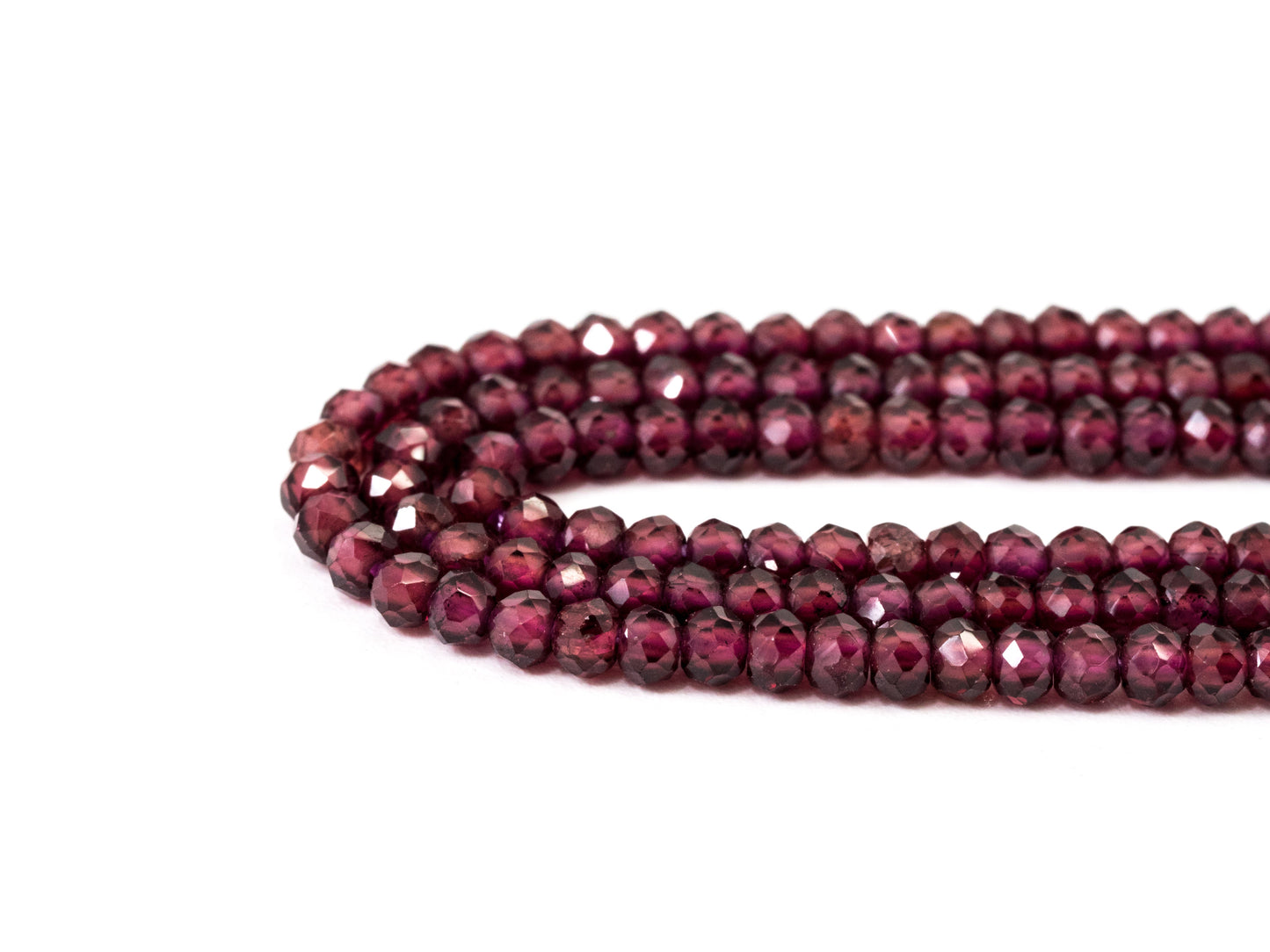 Top Quality Faceted Brazilian Garnet Rondelle Beads, 2x3mm/2x4mm, SKU#U107