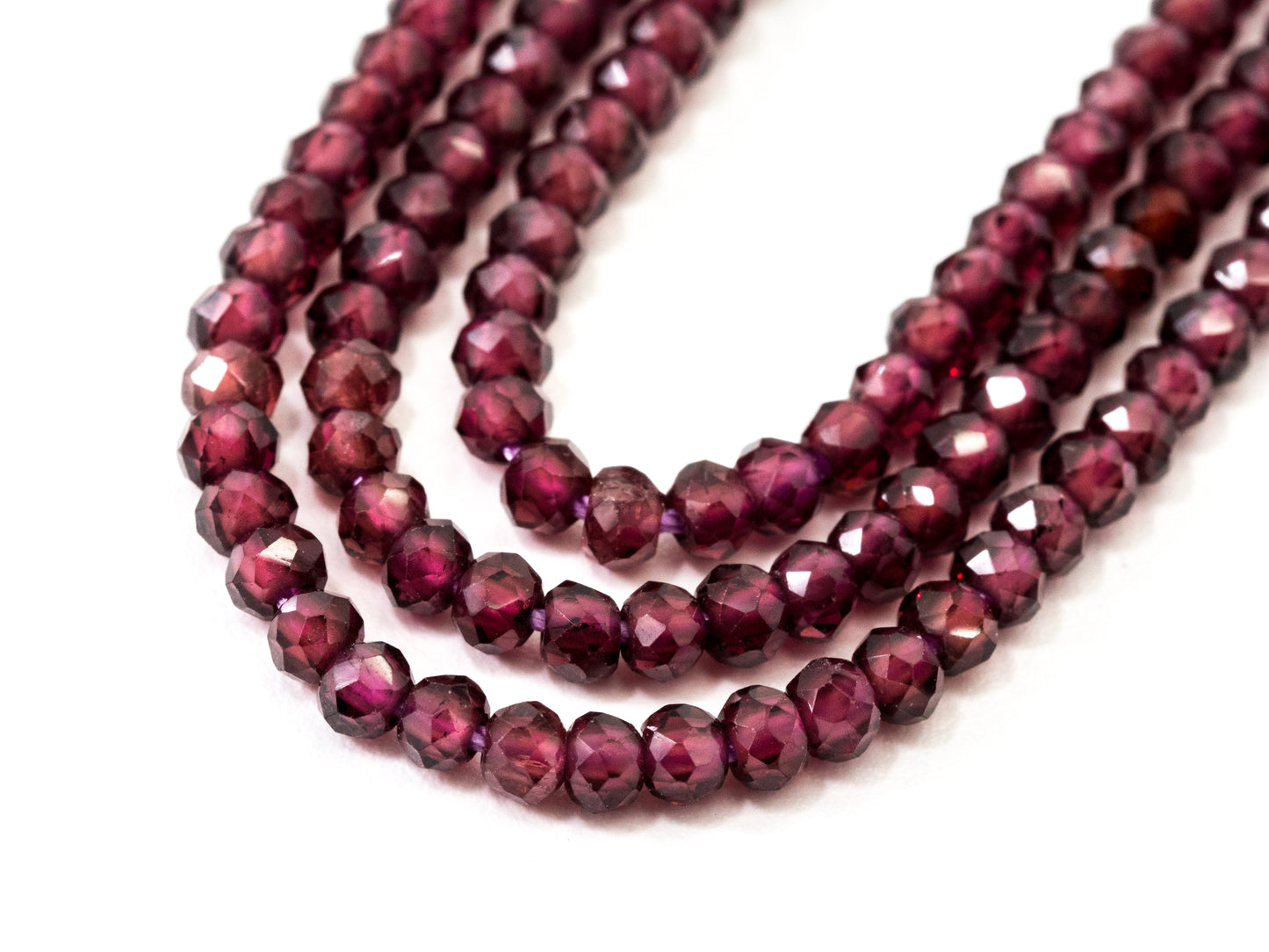 Top Quality Faceted Brazilian Garnet Rondelle Beads, 2x3mm/2x4mm, SKU#U107