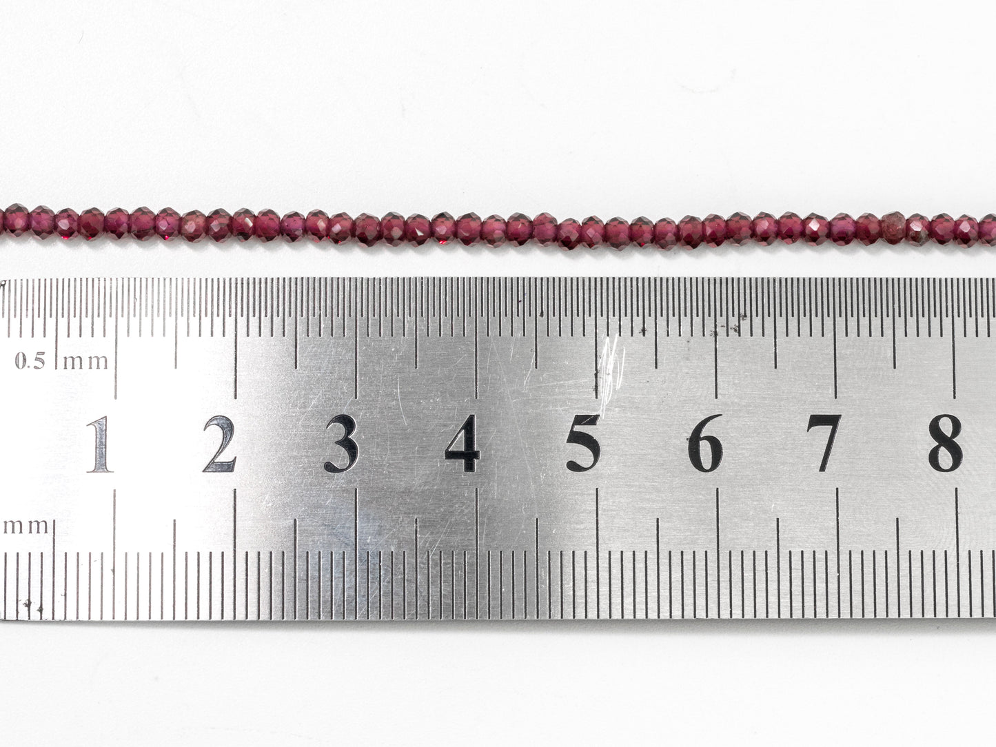Top Quality Faceted Brazilian Garnet Rondelle Beads, 2x3mm/2x4mm, SKU#U107