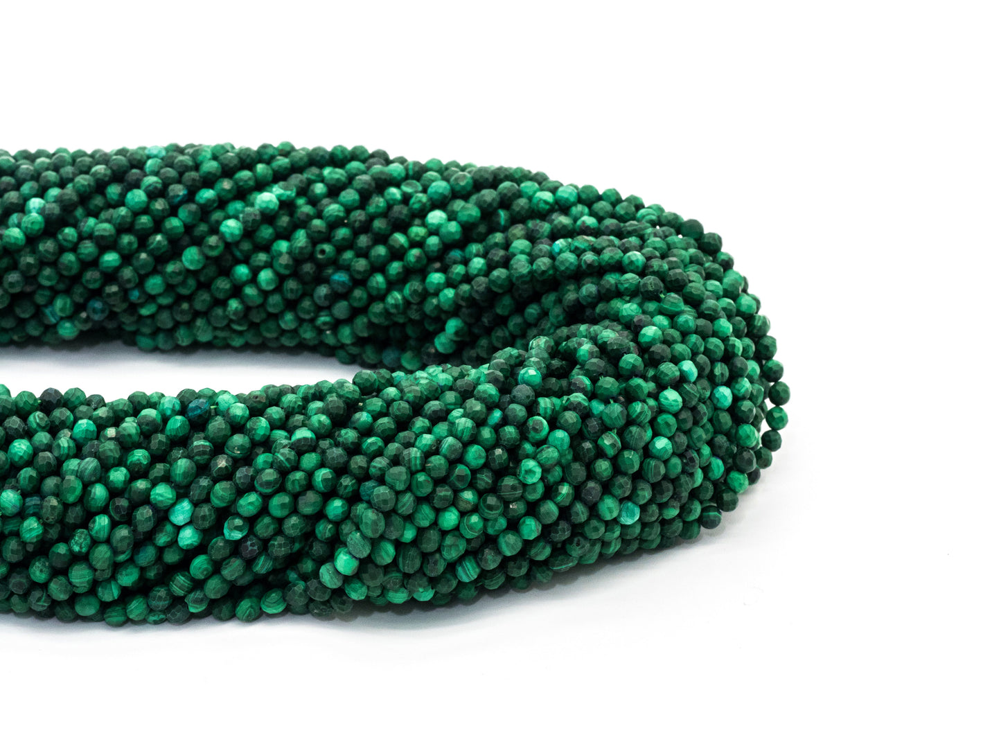 2mm 3mm 4mm Natural Faceted Malachite Round Beads, Green Gemstones Beads,Natural Malachite Beads,15.5" Full Strand,SKU#U105