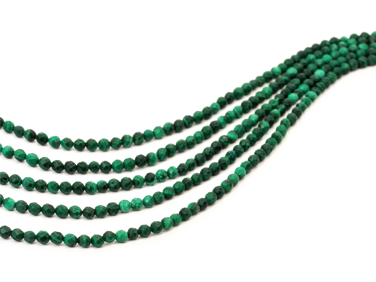 2mm 3mm 4mm Natural Faceted Malachite Round Beads, Green Gemstones Beads,Natural Malachite Beads,15.5" Full Strand,SKU#U105