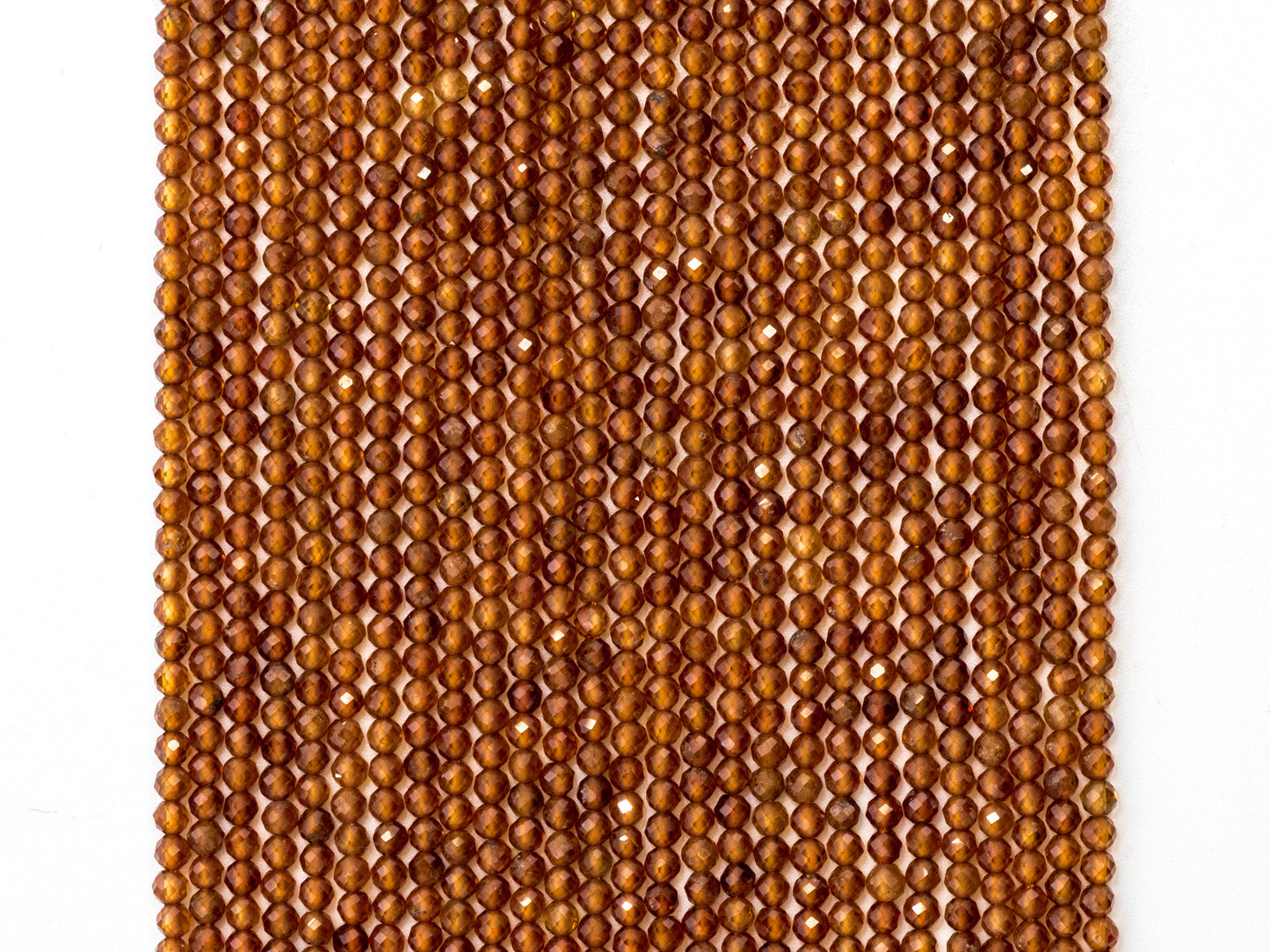 2mm/3mm/4mm Natural Garnet Round Faceted Beads, Brown Gemstones Beads,Garnet Beads,15.5" Full Strand,SKU#U106