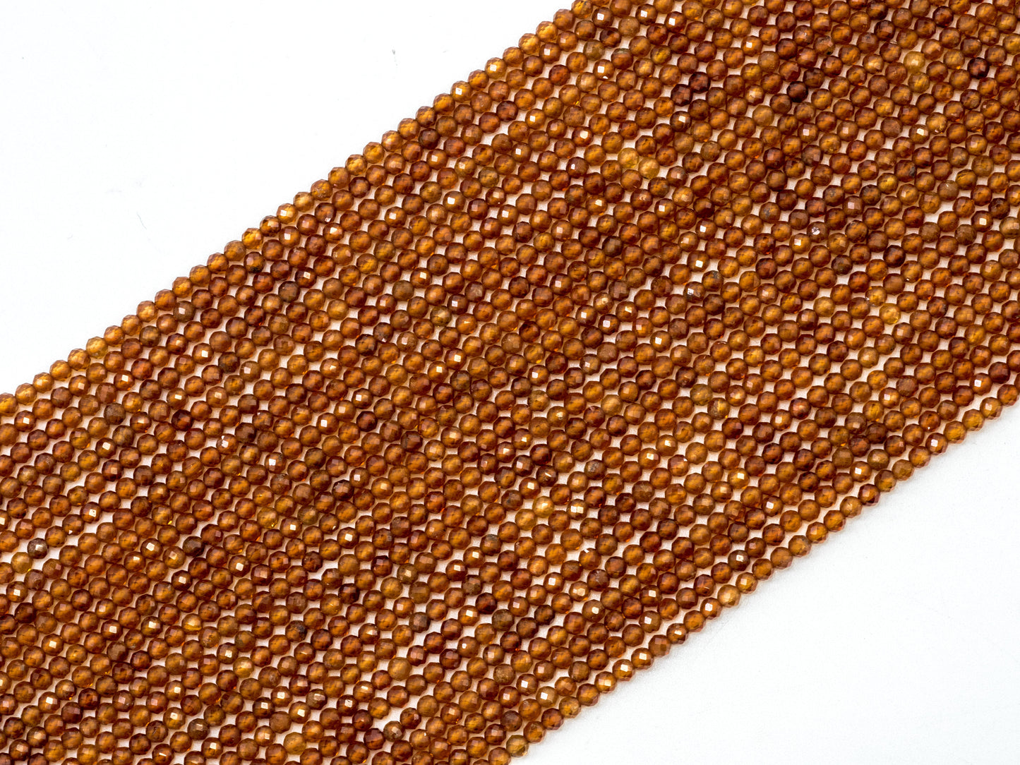 2mm/3mm/4mm Natural Garnet Round Faceted Beads, Brown Gemstones Beads,Garnet Beads,15.5" Full Strand,SKU#U106