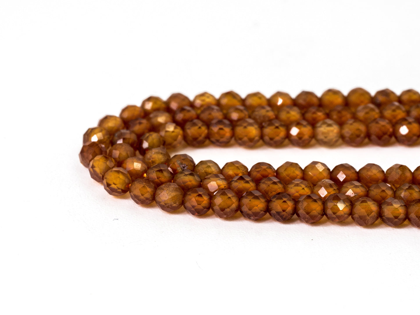 2mm/3mm/4mm Natural Garnet Round Faceted Beads, Brown Gemstones Beads,Garnet Beads,15.5" Full Strand,SKU#U106