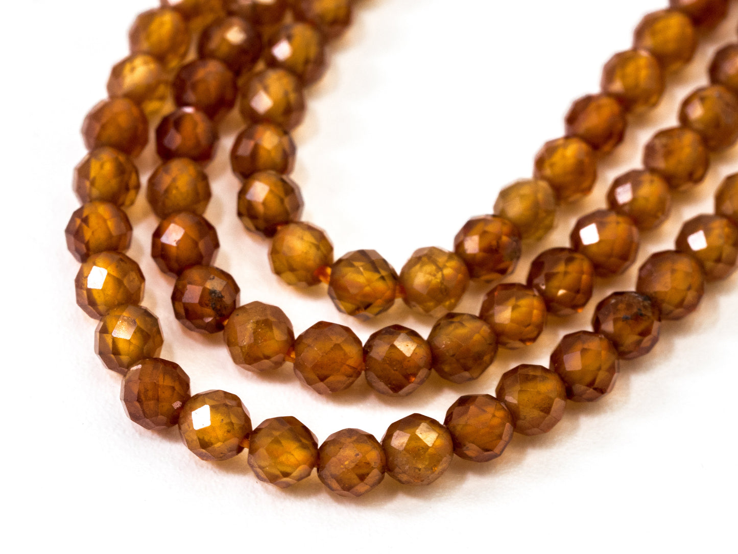 2mm/3mm/4mm Natural Garnet Round Faceted Beads, Brown Gemstones Beads,Garnet Beads,15.5" Full Strand,SKU#U106