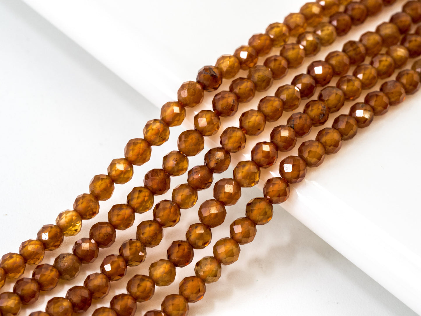 2mm/3mm/4mm Natural Garnet Round Faceted Beads, Brown Gemstones Beads,Garnet Beads,15.5" Full Strand,SKU#U106