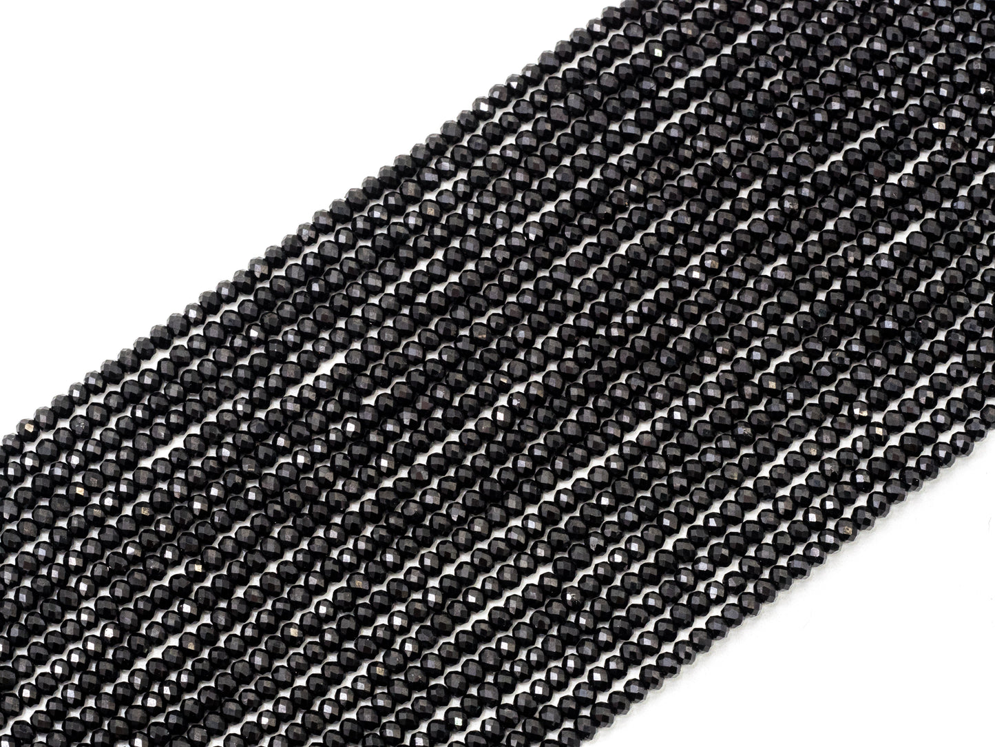 Top Quality Faceted Black Spinel Round Beads 3/4/6/8mm Gemstones Beads,Black Spinel Beads,15.5" Full Strand,SKU#U104
