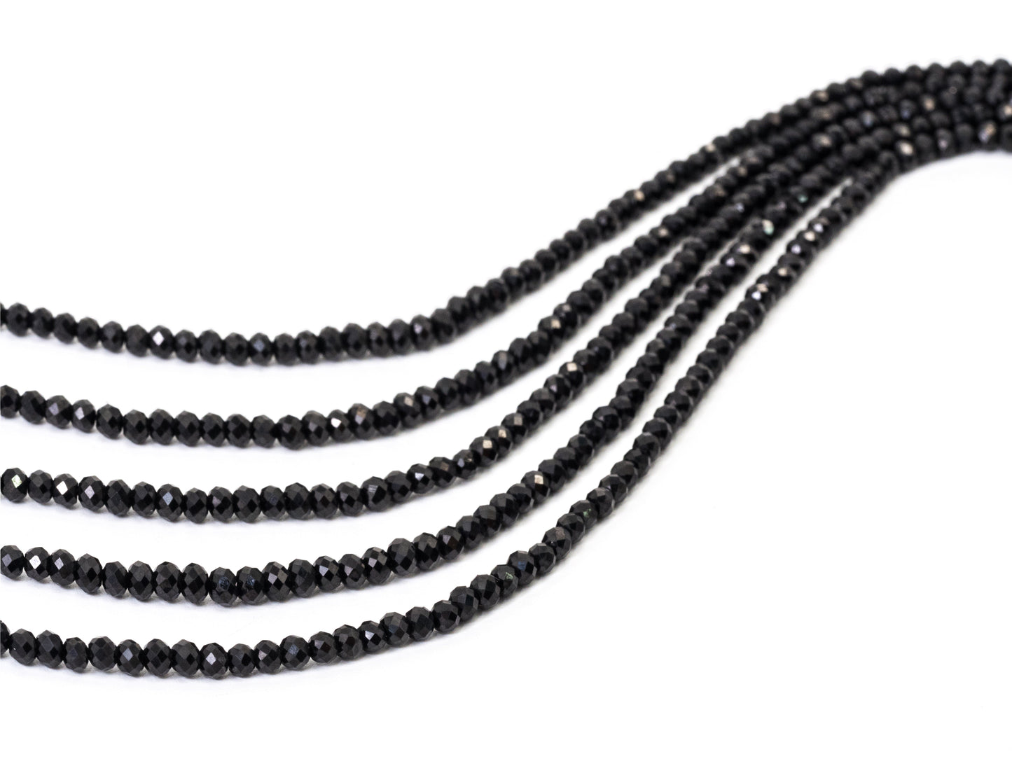 Top Quality Faceted Black Spinel Round Beads 3/4/6/8mm Gemstones Beads,Black Spinel Beads,15.5" Full Strand,SKU#U104