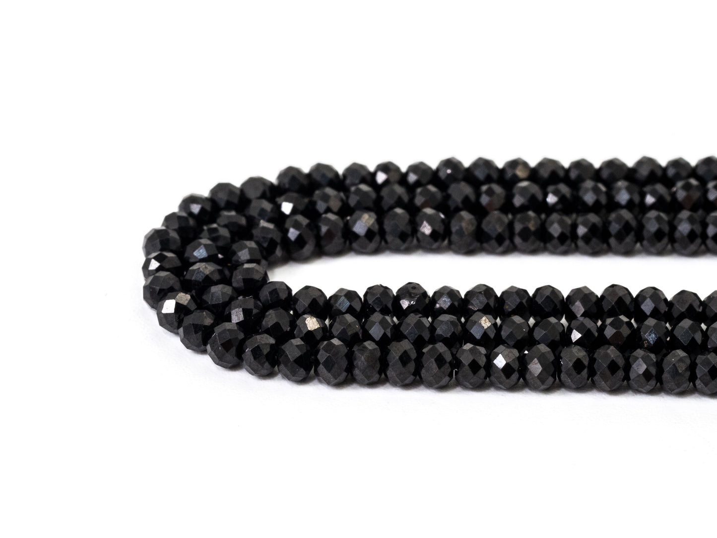 Top Quality Faceted Black Spinel Round Beads 3/4/6/8mm Gemstones Beads,Black Spinel Beads,15.5" Full Strand,SKU#U104