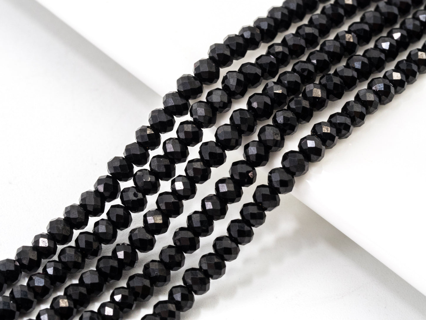 Top Quality Faceted Black Spinel Round Beads 3/4/6/8mm Gemstones Beads,Black Spinel Beads,15.5" Full Strand,SKU#U104