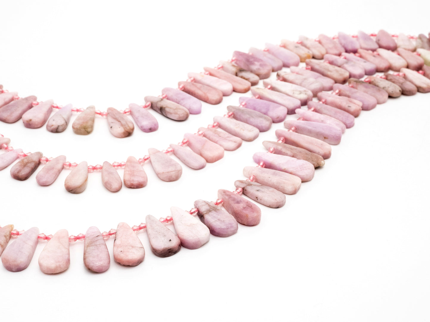 High Quality Natural Kunzite Teardrop beads, 23-38mm, Long Teardrop Pink Gemstone Beads, 15.5inch strand, SKU#U144