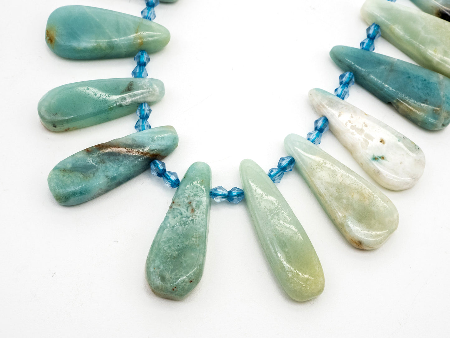High Quality Natural Amazonite Teardrop beads, 23-36mm, Long Teardrop Blue Gemstone Beads, 15.5inch strand, SKU#U142