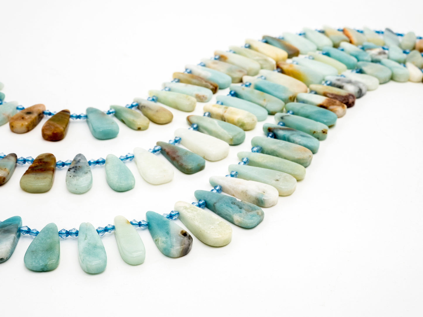 High Quality Natural Amazonite Teardrop beads, 23-36mm, Long Teardrop Blue Gemstone Beads, 15.5inch strand, SKU#U142
