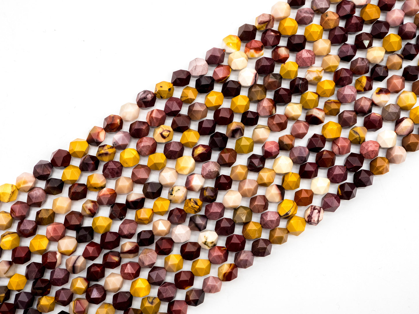 Unique Diamond Cut Quality Natural Mookaite beads, Sku#U134