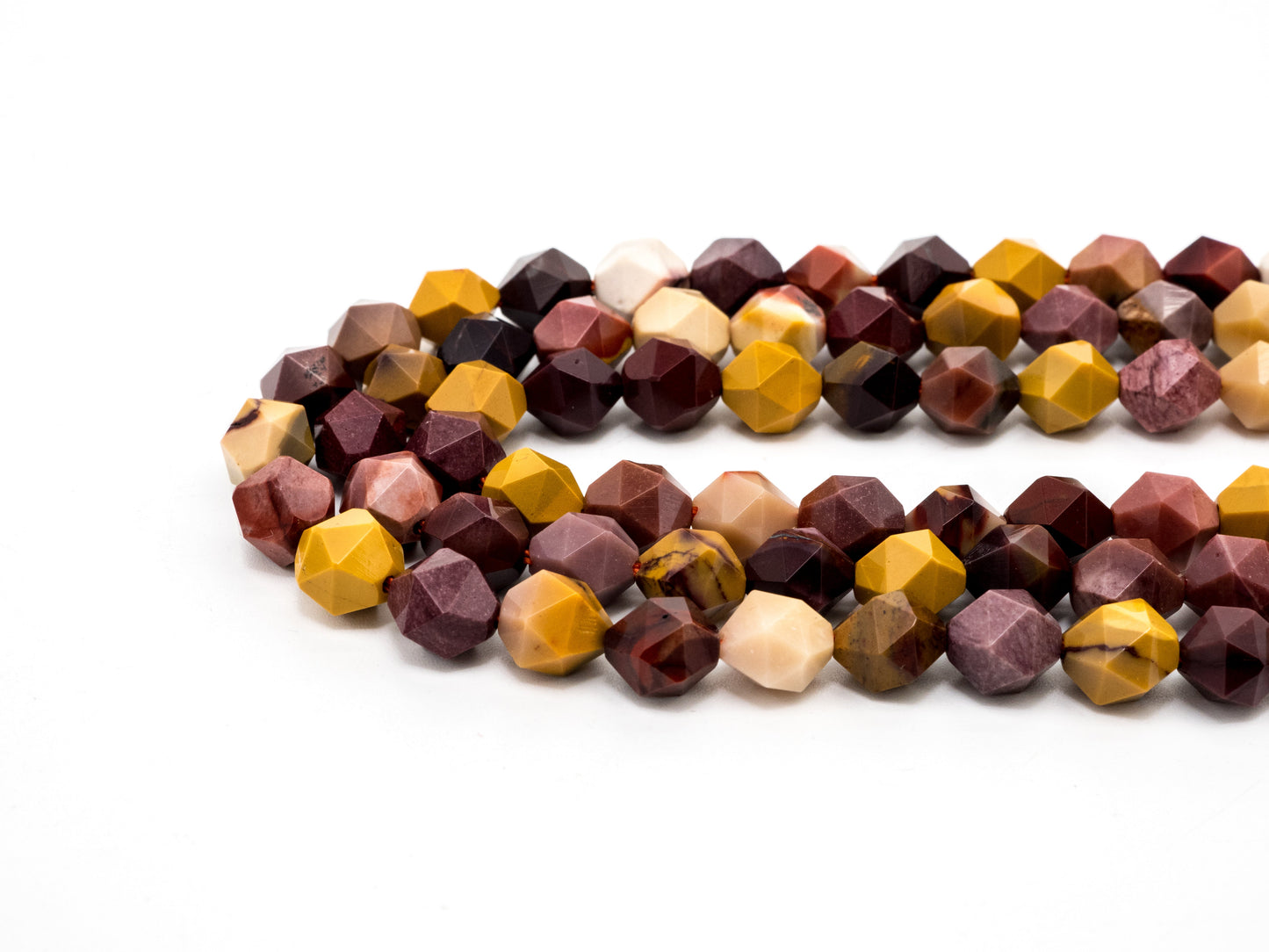 Unique Diamond Cut Quality Natural Mookaite beads, Sku#U134