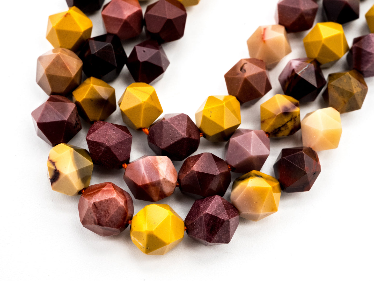 Unique Diamond Cut Quality Natural Mookaite beads, Sku#U134
