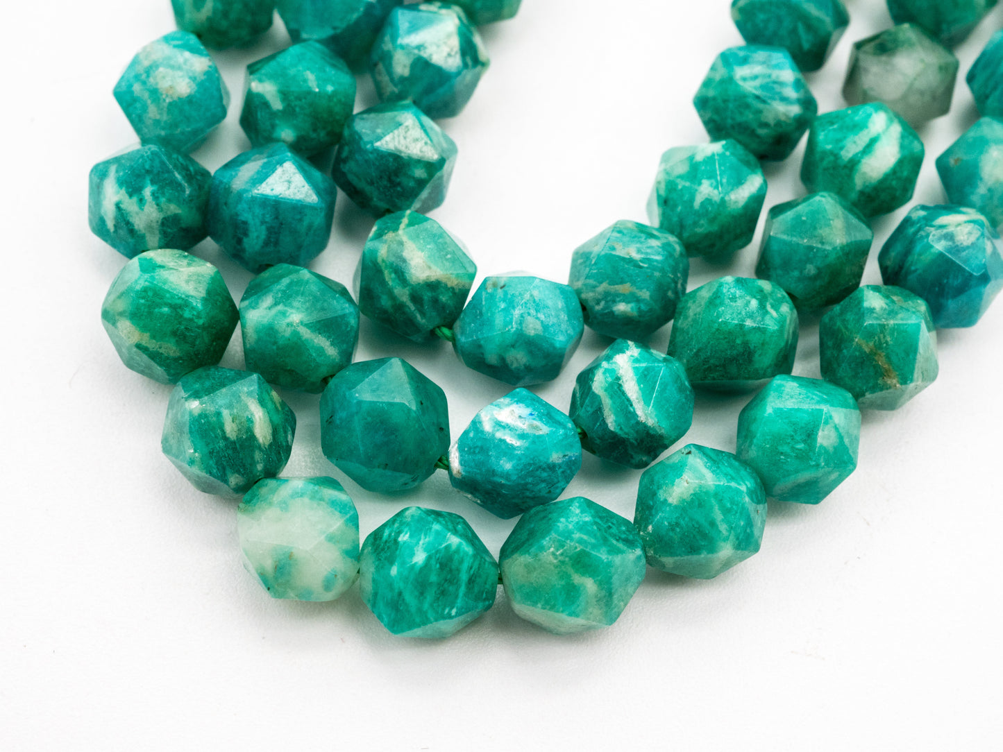 Unique Diamond Cut Quality Natural Amazonite beads, 6mm/8mm/10mm/12mm, Diamond Cut Faceted Round Gemstone Beads, 15-16inch strand, SKU#U147