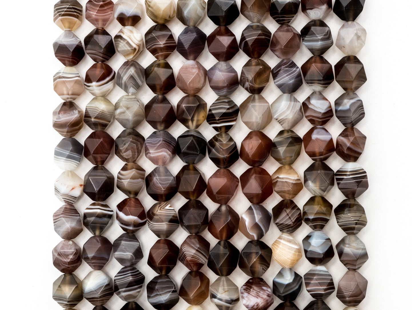 Unique Diamond Cut Quality Natural Botswana Agate beads, 6mm/8mm/10mm/12mm, Faceted Round Agate Gemstone Beads, 15.5inch strand, SKU#U146