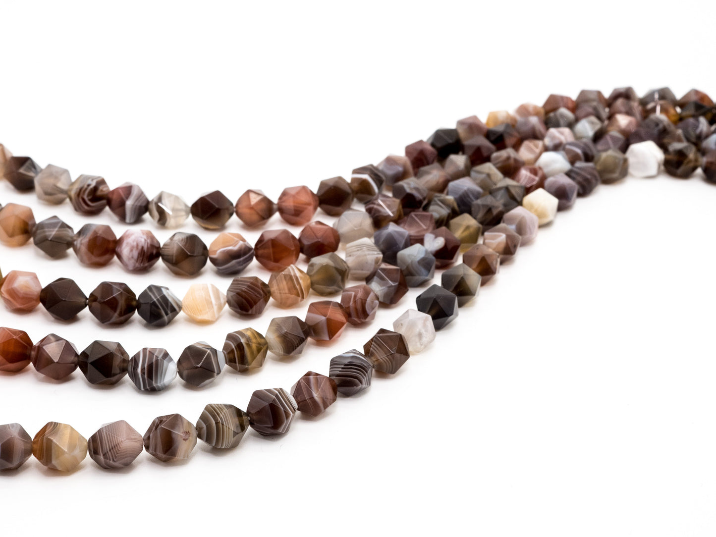 Unique Diamond Cut Quality Natural Botswana Agate beads, 6mm/8mm/10mm/12mm, Faceted Round Agate Gemstone Beads, 15.5inch strand, SKU#U146