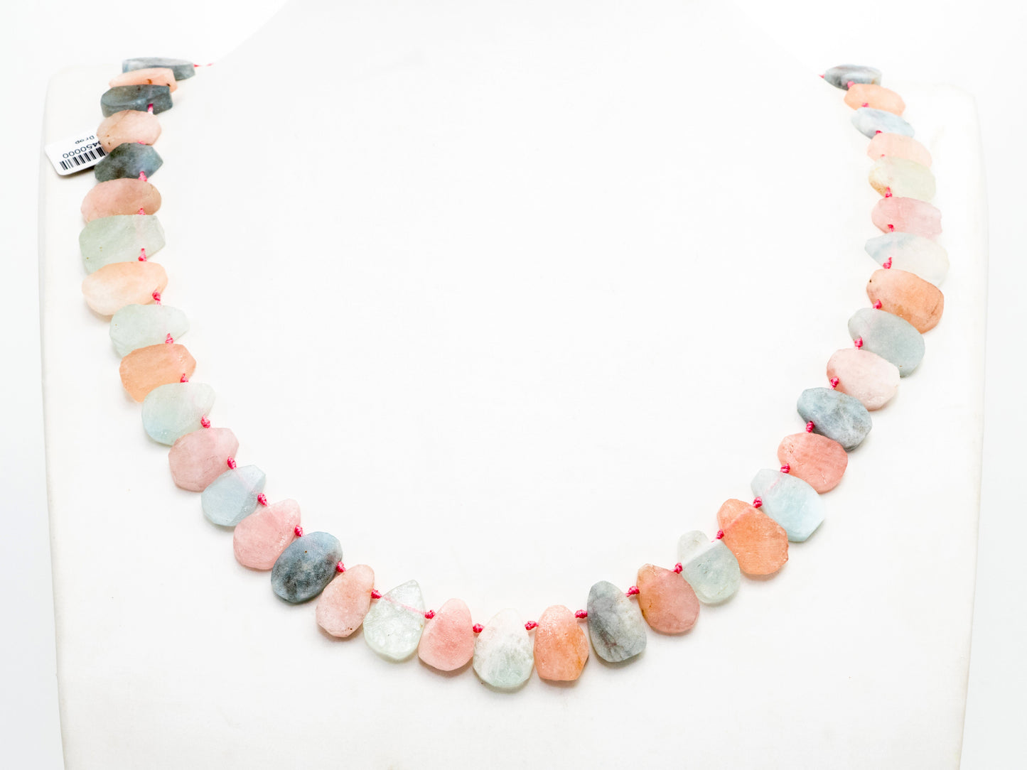 Natural Mixed Color Morganite beads, 14-18mm, Teardrop Light Pink Blue Gemstone Beads, 15.5 inches strand, SKU#U159