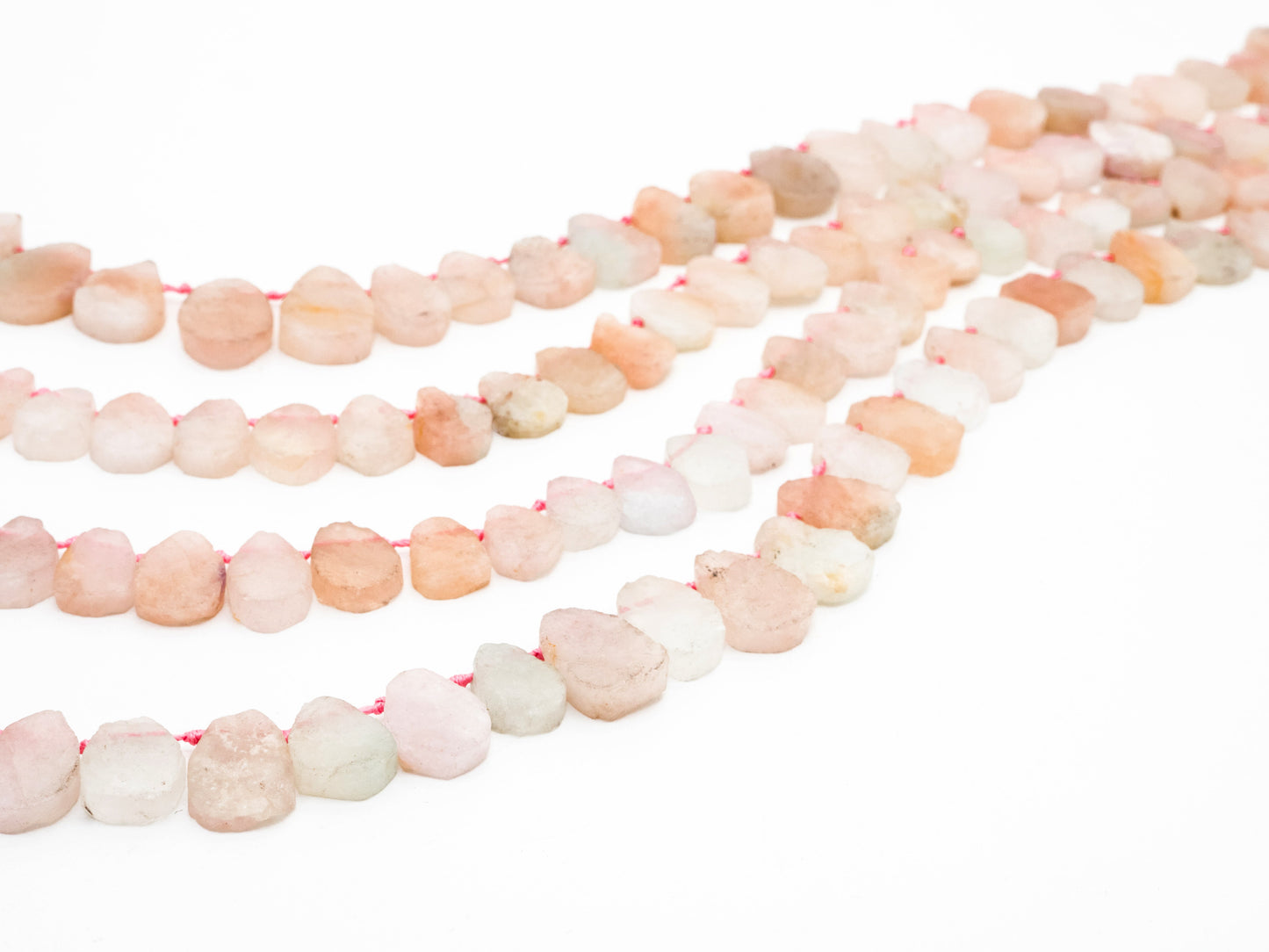 Quality Natural Morganite beads,11-15mmm Teardrop Light Pink Blue Gemstone Beads, 15.5inch strand, SKU#U160