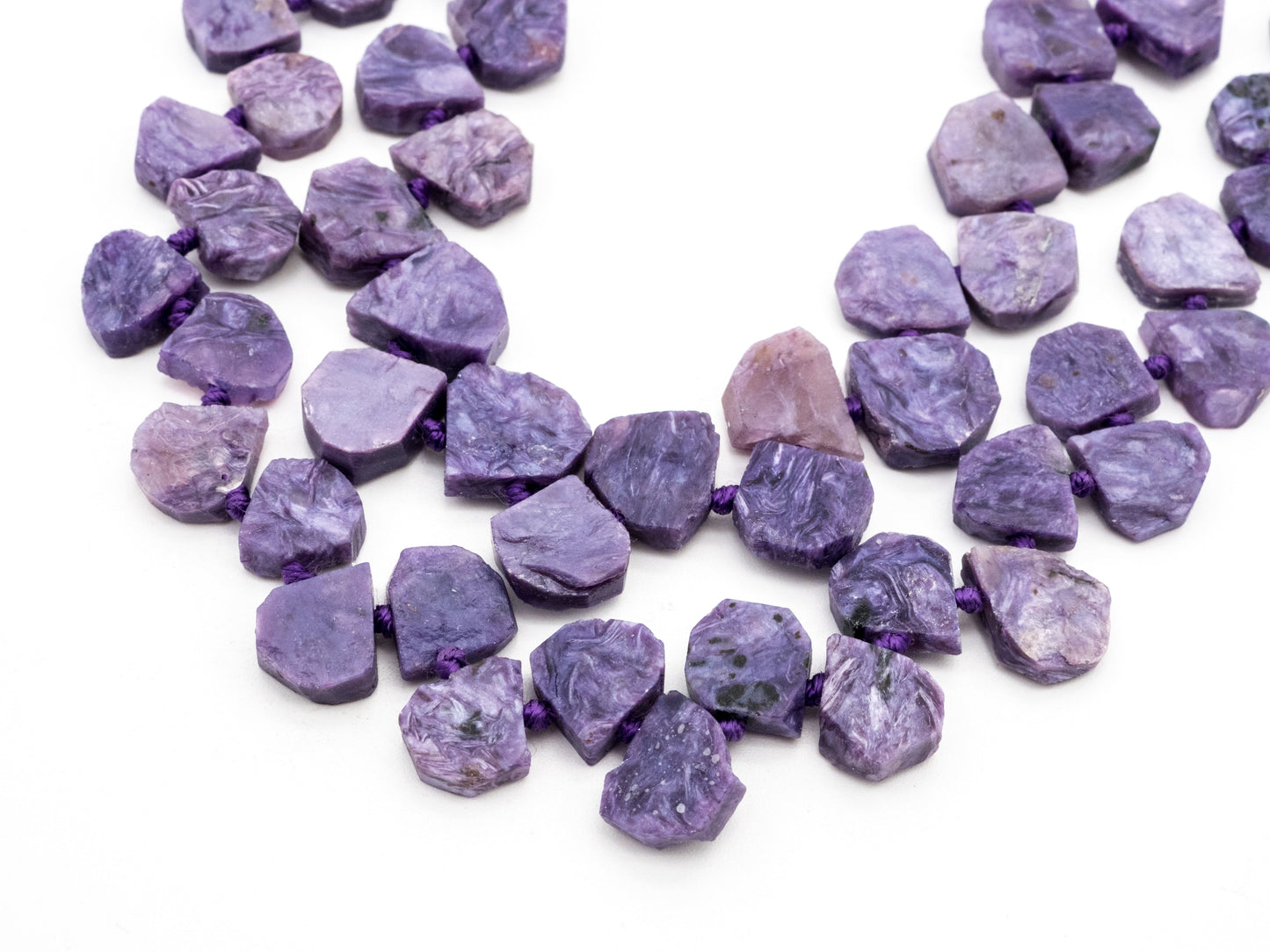 Quality Natural Charoite beads, 9-12mm Irregular Teardrop Purple Gemstone Beads, 15.5inches strand, SKU#U156