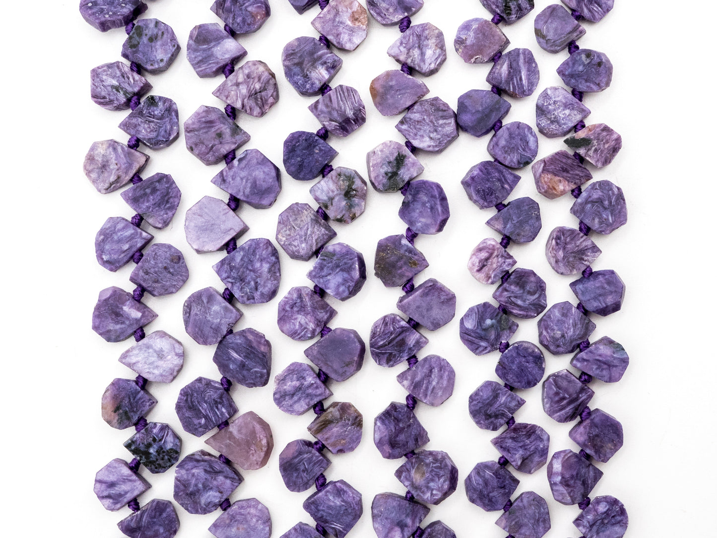 Quality Natural Charoite beads, 9-12mm Irregular Teardrop Purple Gemstone Beads, 15.5inches strand, SKU#U156