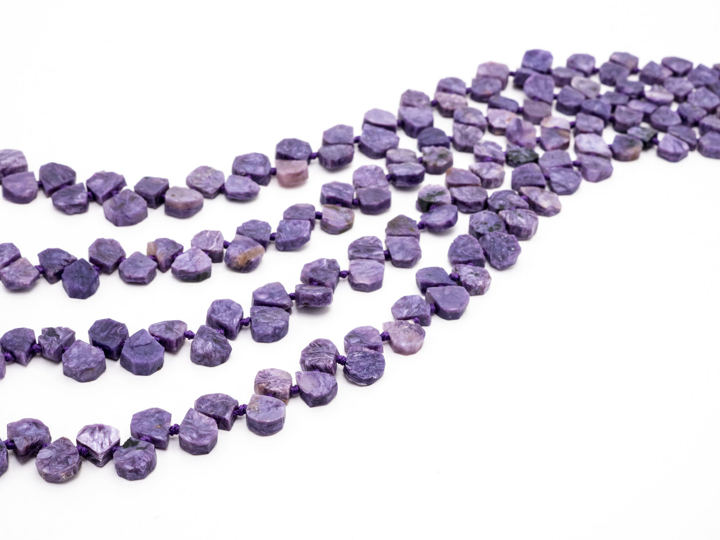 Quality Natural Charoite beads, 9-12mm Irregular Teardrop Purple Gemstone Beads, 15.5inches strand, SKU#U156
